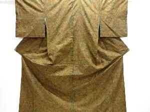 花更紗模様織り出し本場泥大島紬着物(5マルキ)